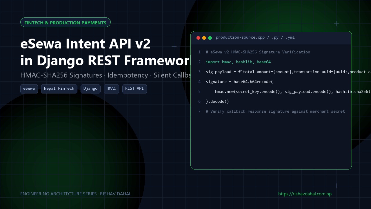 eSewa Intent API v2 production integration in Django REST Framework